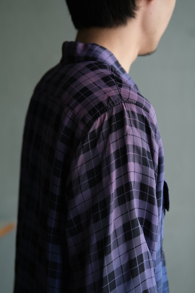 Utah/40-50's "PERSONALITY" silk rayon open collar shirt/ sun fade