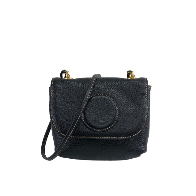 GIVENCHY ジバンシィ ブランドロゴ レザー ステッチ ショルダーバッグ ブラック vintage ヴィンテージ オールド ygvrw2