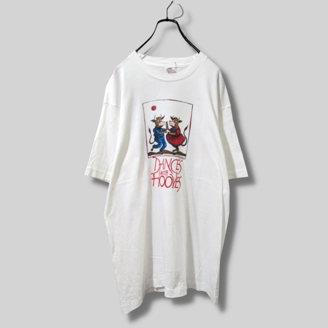 牛プリントTシャツ 古着 USA 90's シングルステッチ BS152