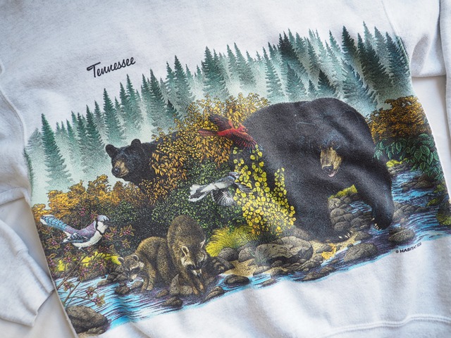 1990’s USA HILLER Tennessee Bear Print Sweatshirt／M