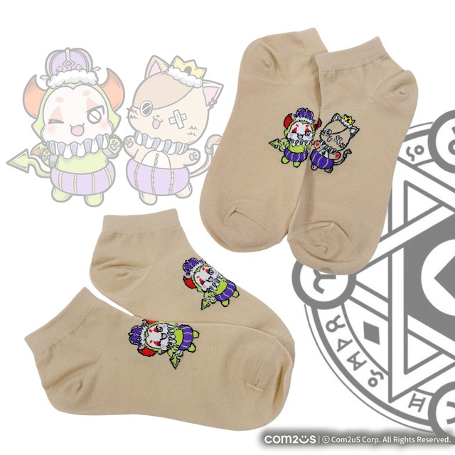 NIER×サマナーズウォーコラボデザインSOCKS【アキーラ×ミケ】