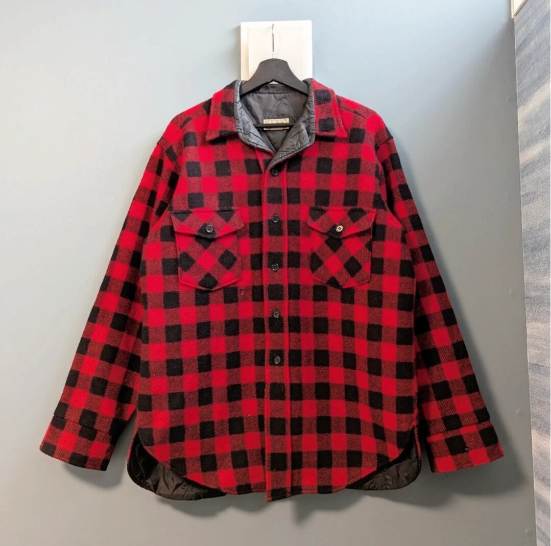 80s llbean check wool shirt 小岩店