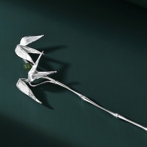 竹のかんざし - 自然の息吹を感じさせる一品　K210