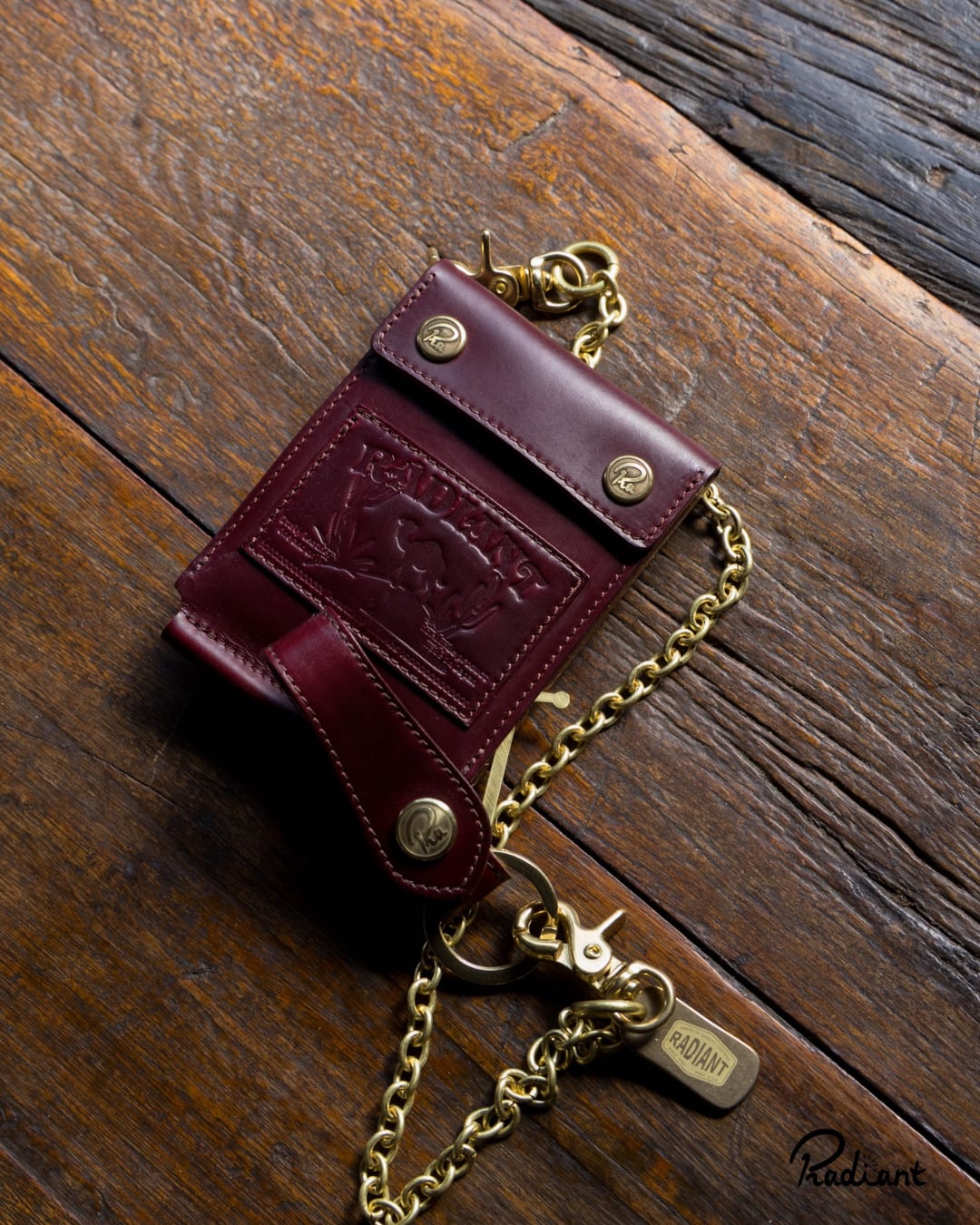 money clip / RW-09 Chromexcel 「Burgundy」 | radiant leatherworks