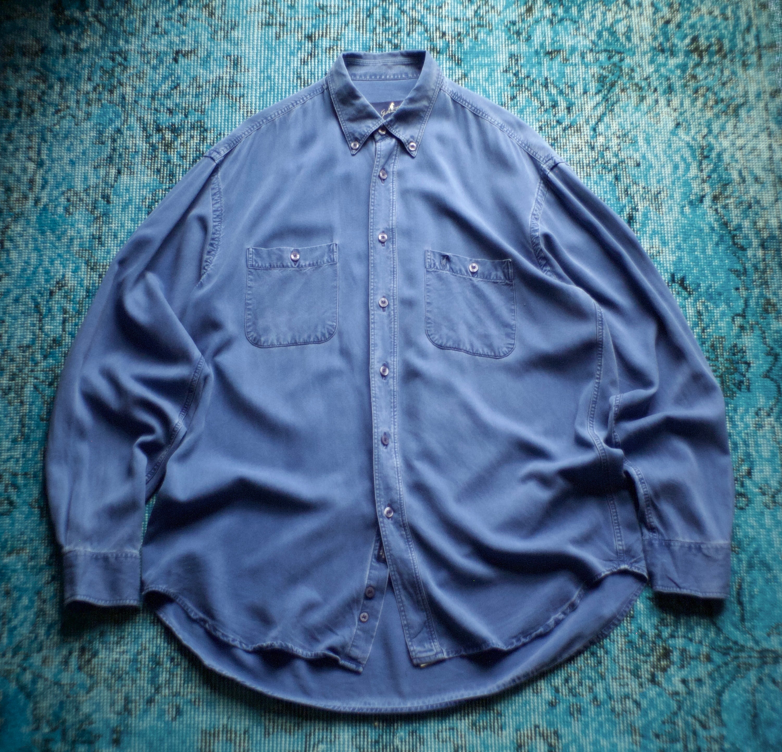 nonnotte draping shirt type A blue granite | Pay ID