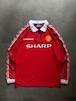 UMBRO マンチェスターユナイテッド 長袖 ゲームシャツ SHARP M 赤
