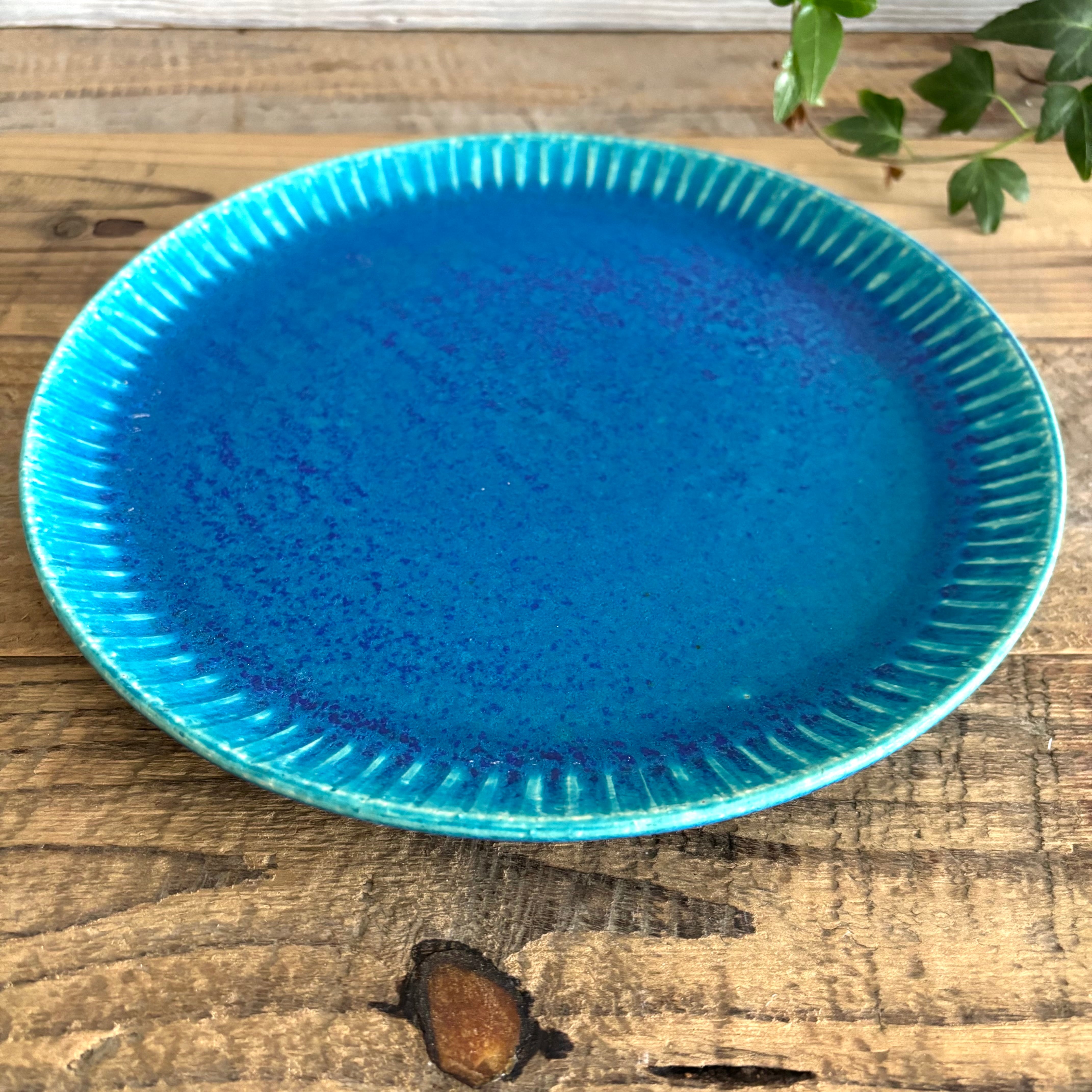 大皿 縞プレート ワンプレート | Blue Pottery