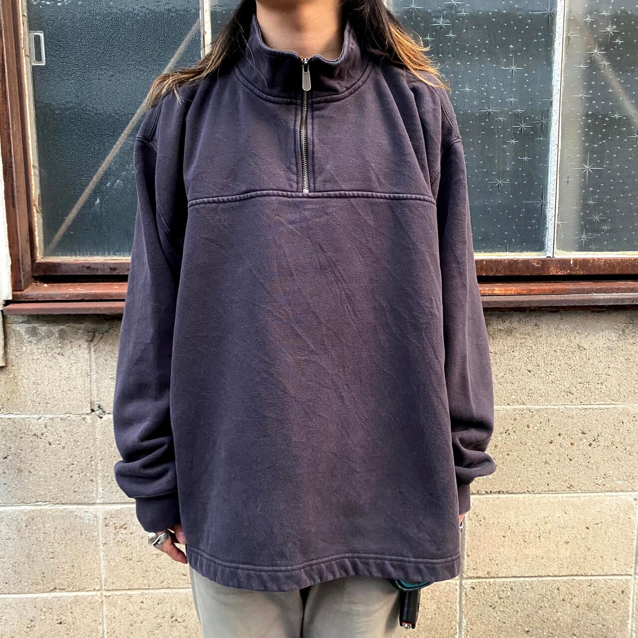 Carhartt☆カーハート　ワンポイントロゴ　ハーフジップ　スウェット　XXL