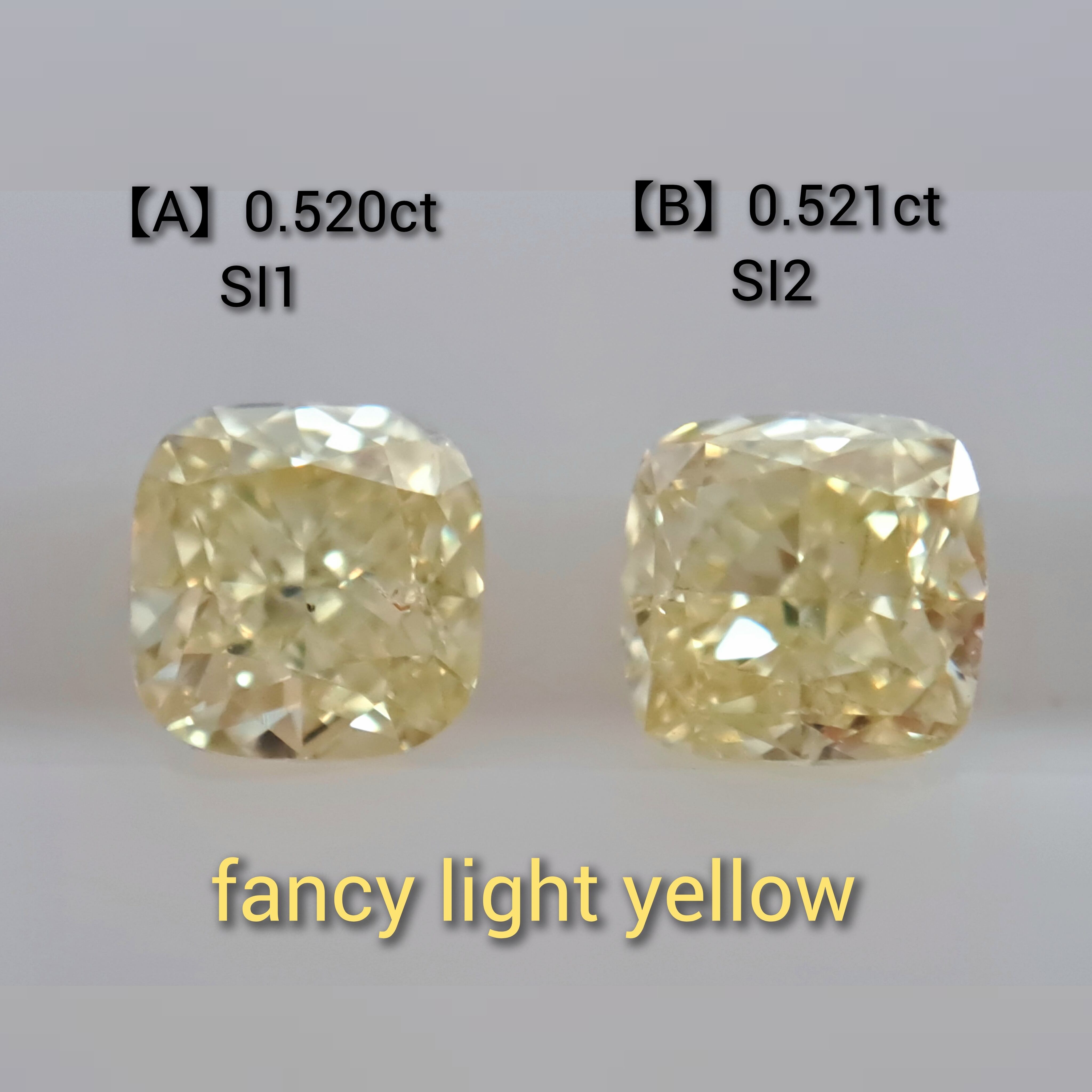 0.5ct FANCY LIGHT YELLOW ルース　イエローダイヤ