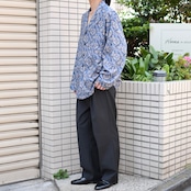 paisley pattern cotton pajama shirt