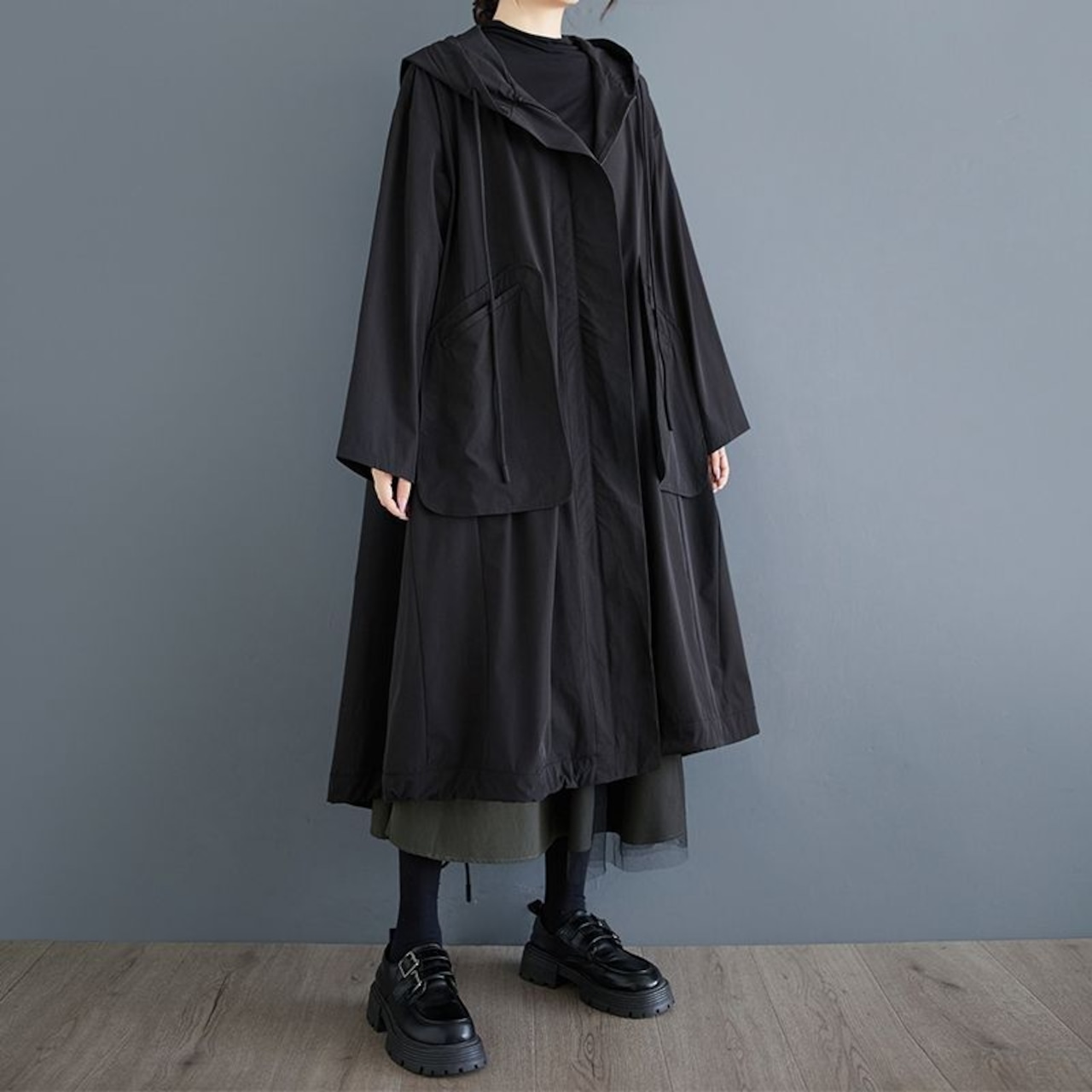 フーデッド オーバー コート 60030