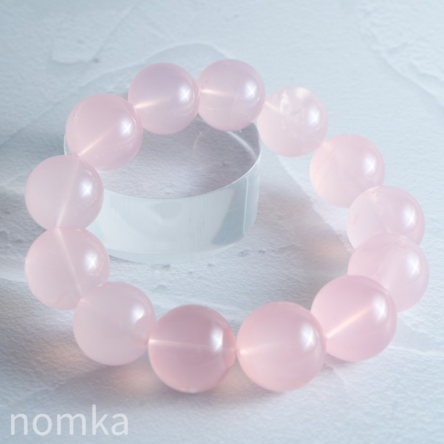 スターローズクォーツ【19mm/トップクォリティ/ブラジル産】一連ブレスレット nbra-0112