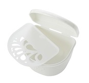 ポリデント カップ 水切りトレイ付 入れ歯洗浄容器