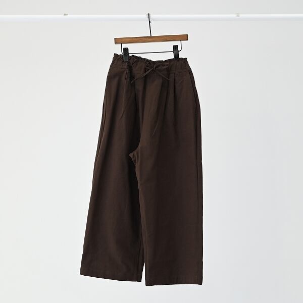 undeny.(アンディニー) / コットンワイドパンツ / ブラウン / 110-160cm