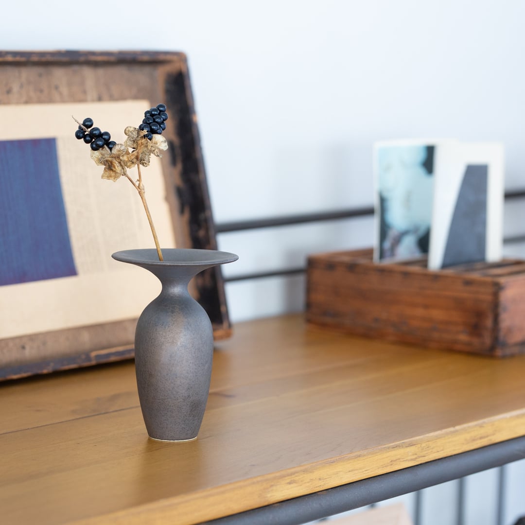 フラワーベース＆ドライフラワー No.008 Bronze × ヒオウギ | ZUIKOU