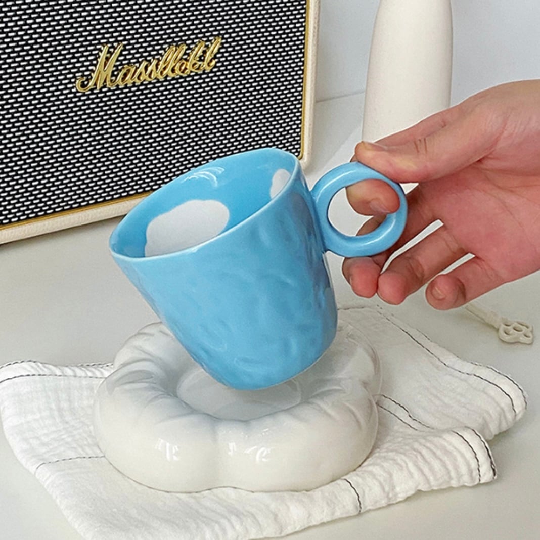 unique sky mug & saucer set / ユニーク スカイ マグカップ