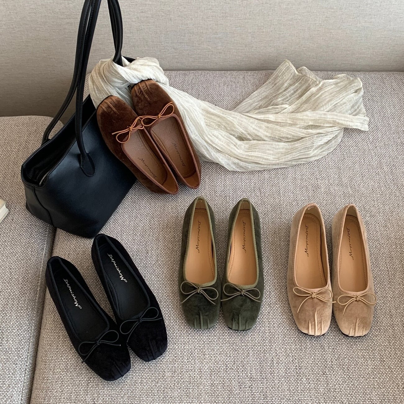round toe flat pumps m-0006