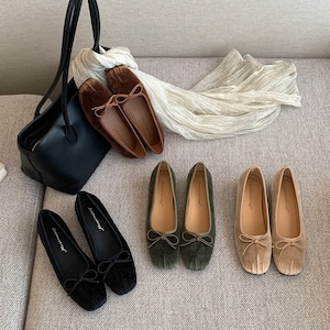 round toe flat pumps m-0006