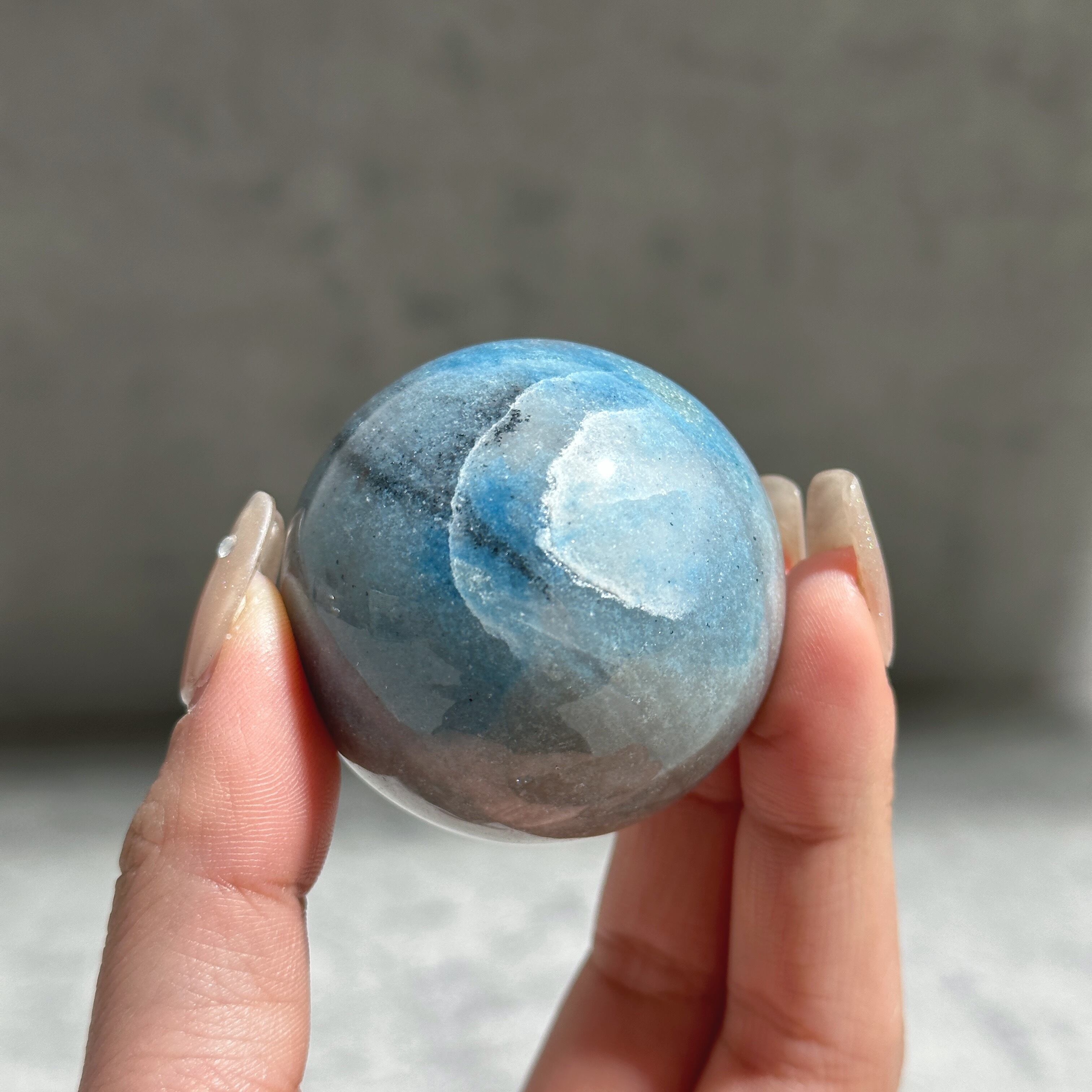 宇宙◎トロレアイトインクォーツ(トロール石)スフィア(丸玉)43◇ Trolleite ◇天然石・鉱物・パワーストーン