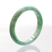 【内径 約59mm】重厚感ある翡翠のバングル komaru/ green A貨翡翠 jd_bg1219