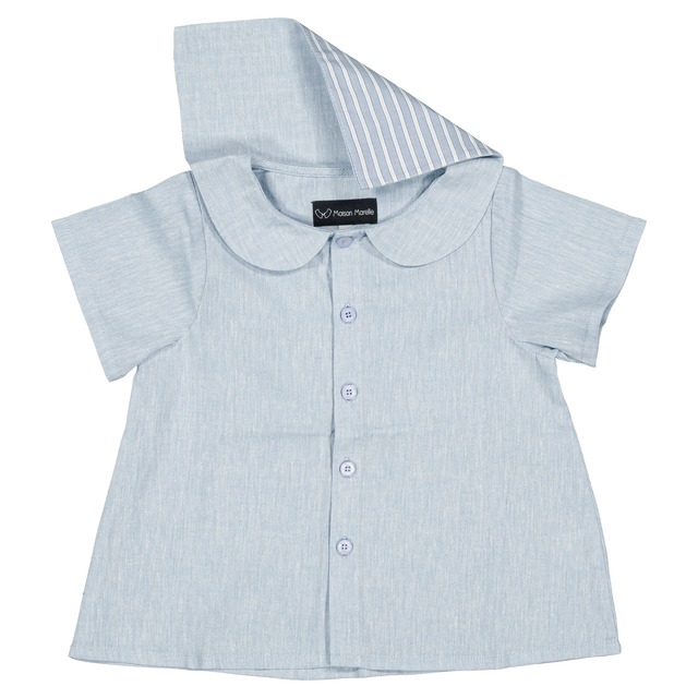 ご予約【MaisonMarelle】送料無料Shirt MONCEAU - blue sky linen