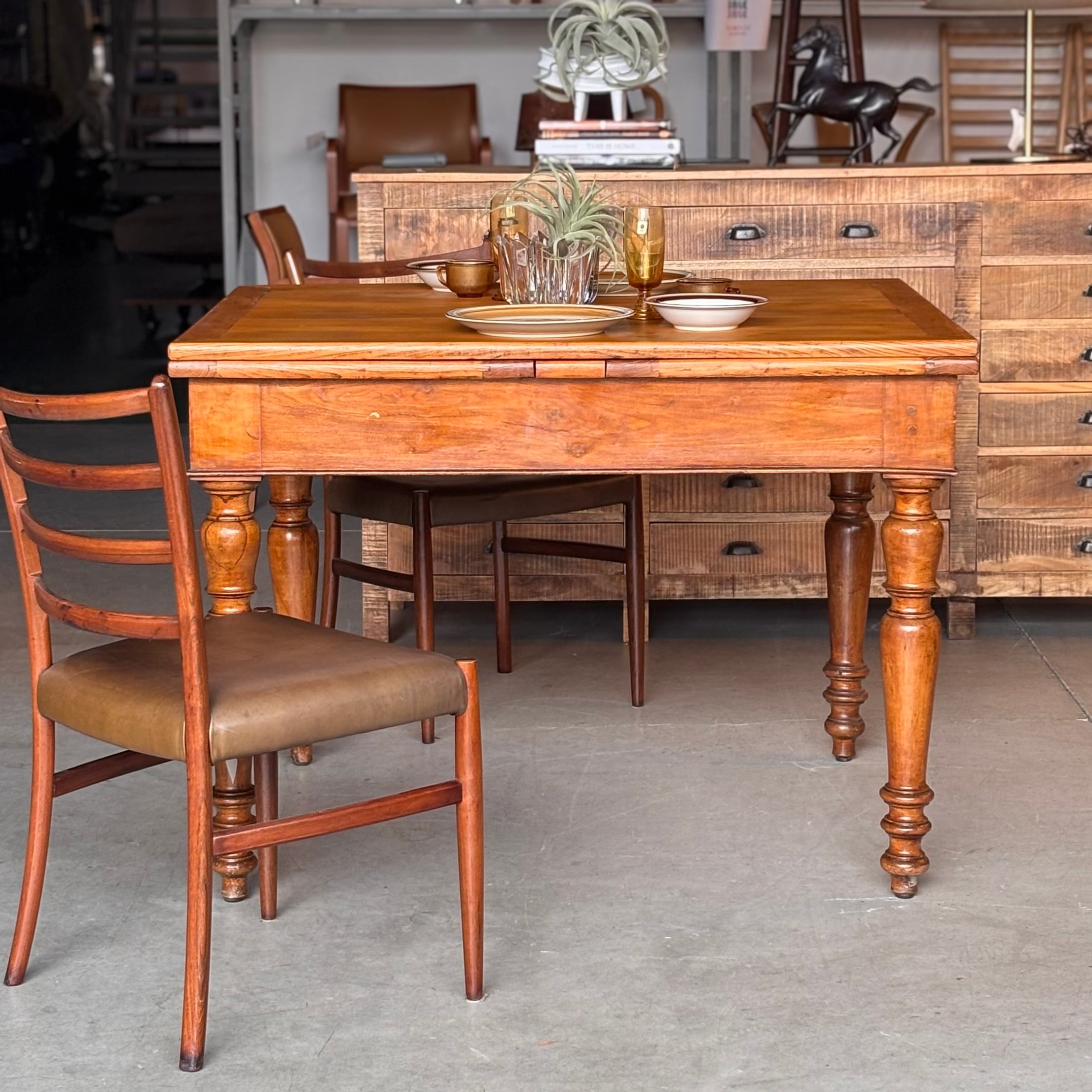 USA vintage Drawleaf table USAヴィンテージのドローリーフテーブル