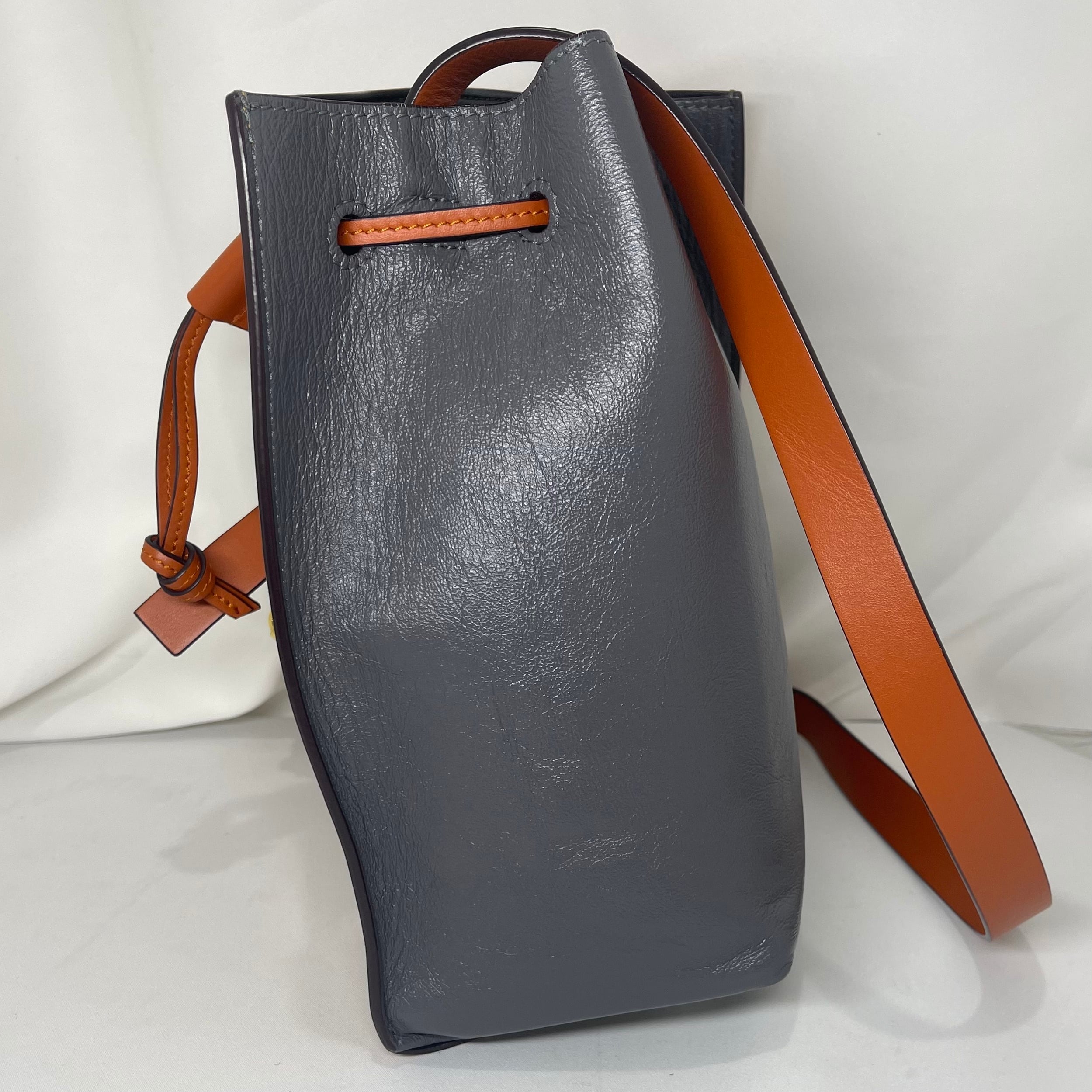 美品　MARNI　バイカラー　ショルダーバッグ MARNI バイカラー ショルダーバッグ レザー イエロー グレー