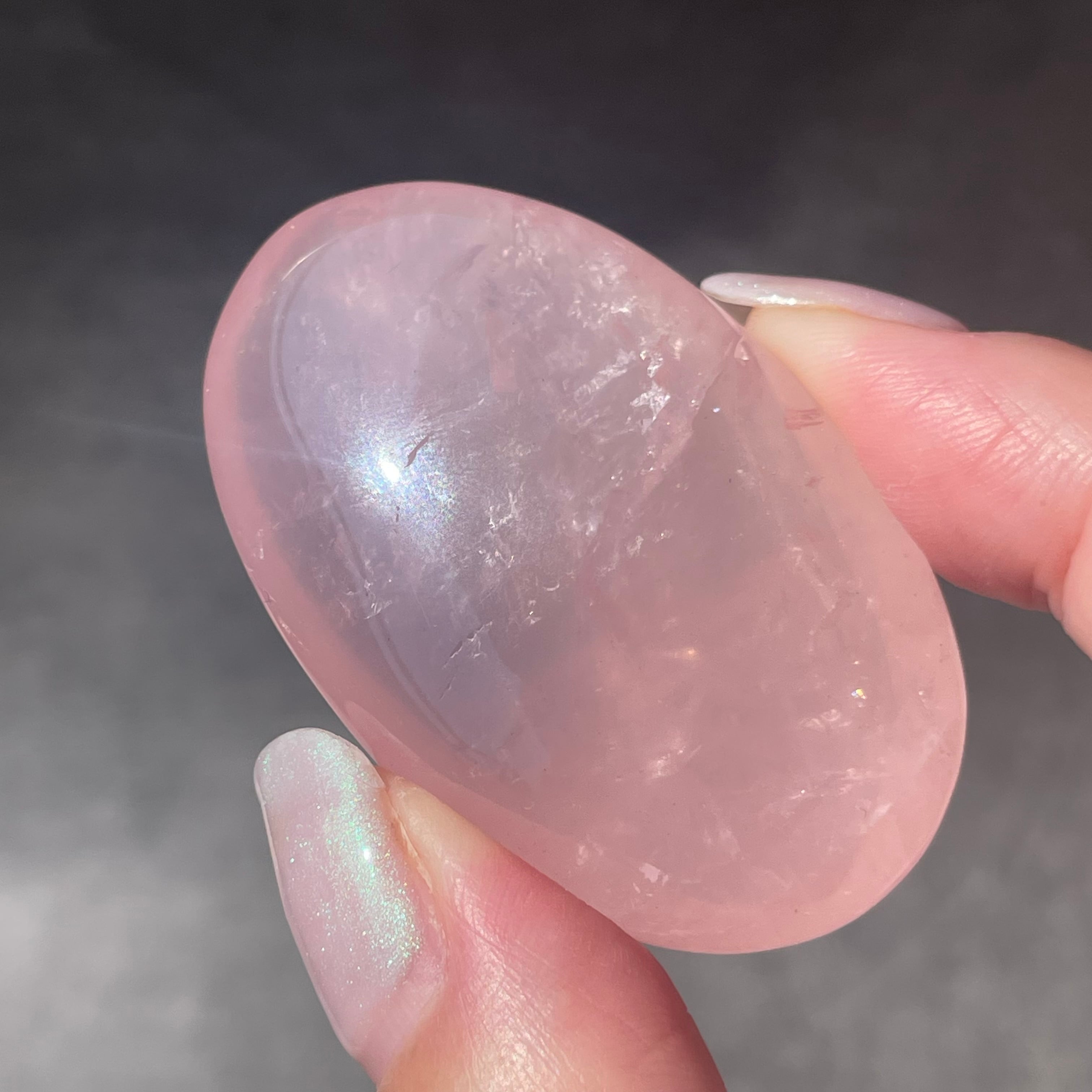ローズクォーツパームNo.532ぷっくり♡♡ ローズクォーツ パームストーン12◇ Rose Quartz ◇ 天然石・鉱物