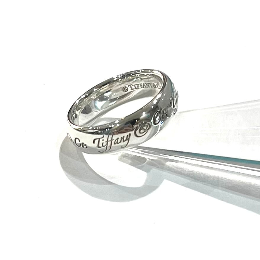 希少【TIFFANY&CO】2324 Notesメッセージリング 13号指輪 シルバー925