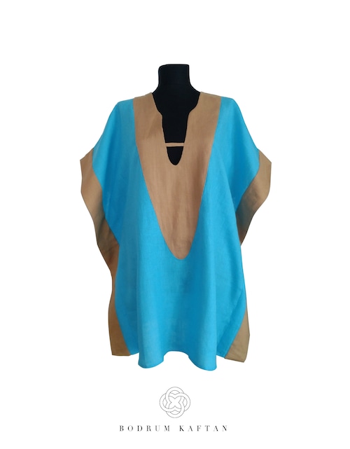 Bodrum Resort Kaftan Tunic Linen Essaouira ボドルムリゾートカフタンチュニック丈 リネン エッサウィラ