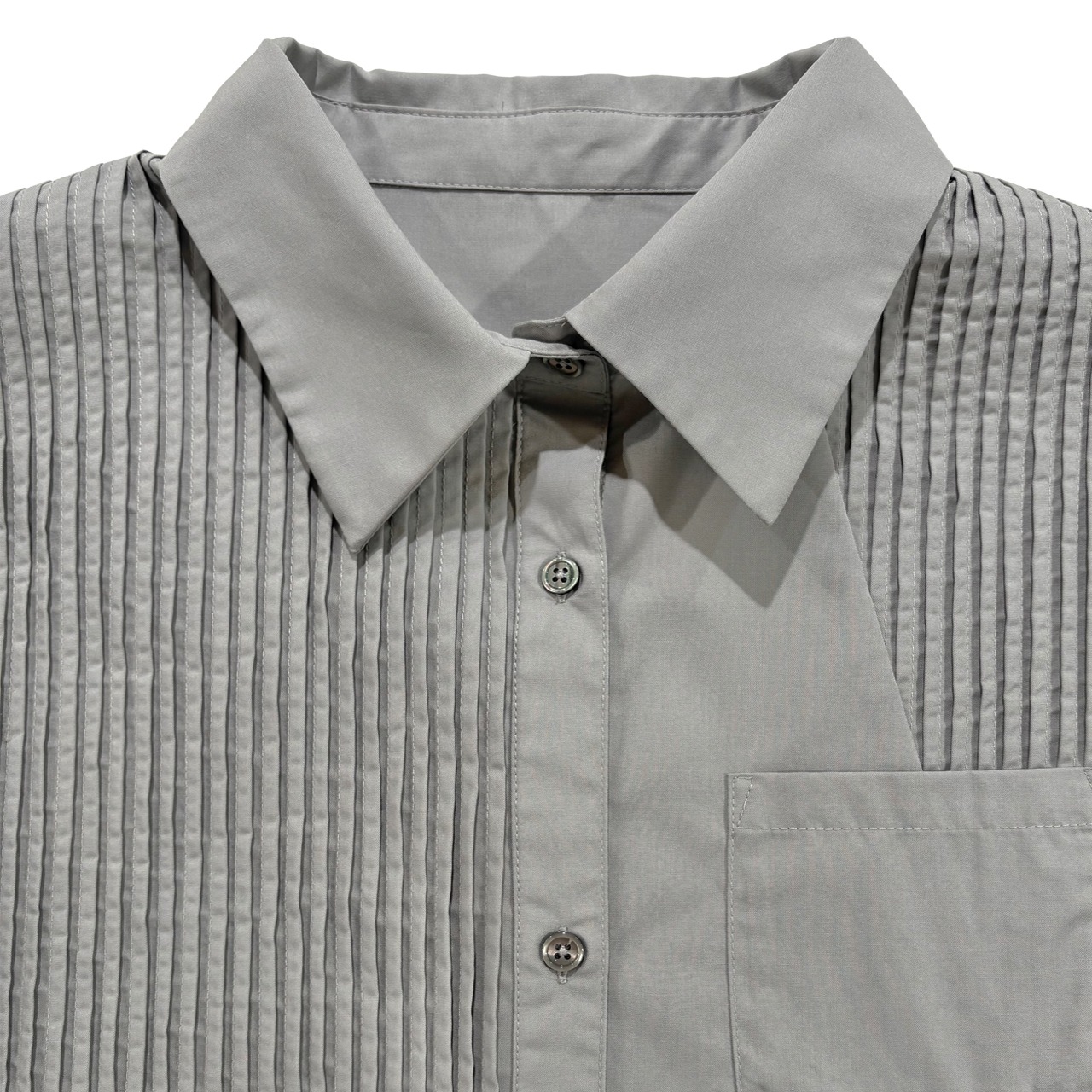 T/Cポプリン ピンタックブラウス【255-1103】Poplin pintuck blouse