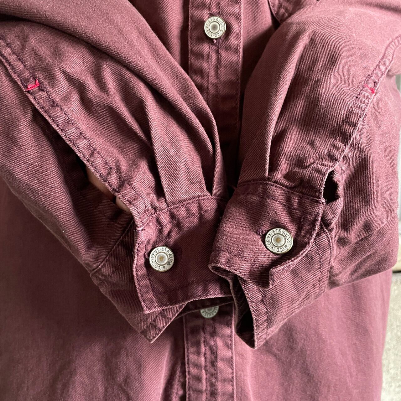 90年代 Levi's リーバイス 長袖 カラーデニムシャツ メンズM 古着 90s