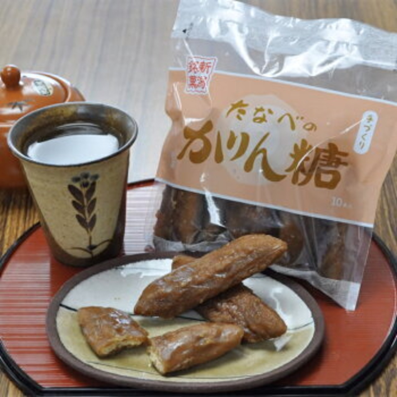 たなべのかりん糖 10本入り 田辺菓子舗 手作り 新潟銘菓 かりんとう 水飴 油菓子 お菓子 黒糖かりんとう カリントウ 特大サイズ 焼き菓子 お茶うけ 手土産 お持たせ お取り寄せ 新潟県 加茂市