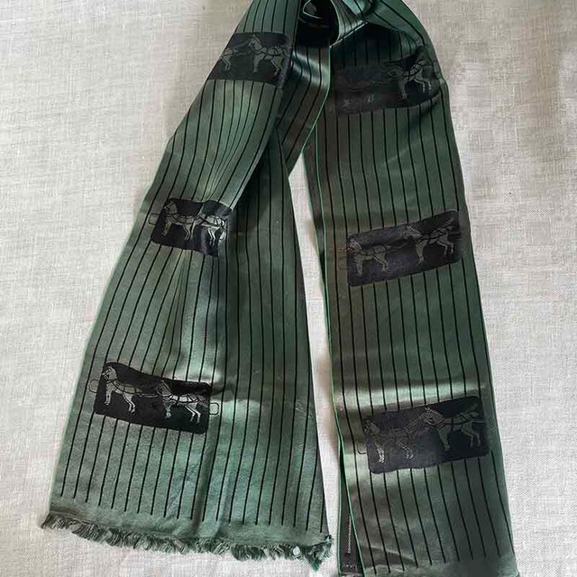 エルメス　シルクスカーフ　レクタングル　ユニセックス・メンズマフラー　HERMES 12ACcx6