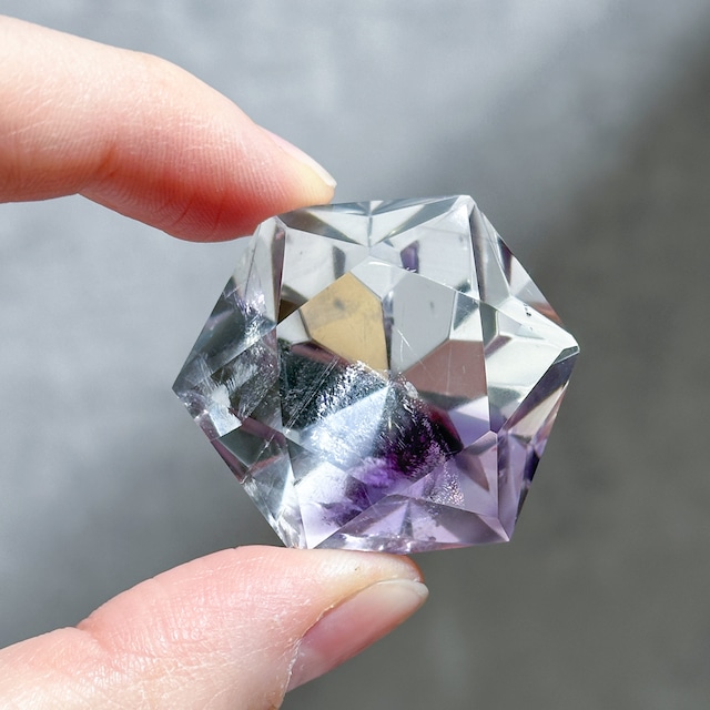 透明感◎ファントムアメジスト ダイヤモンドカット01◇Amethyst Diamond◇天然石・鉱物・パワーストーン