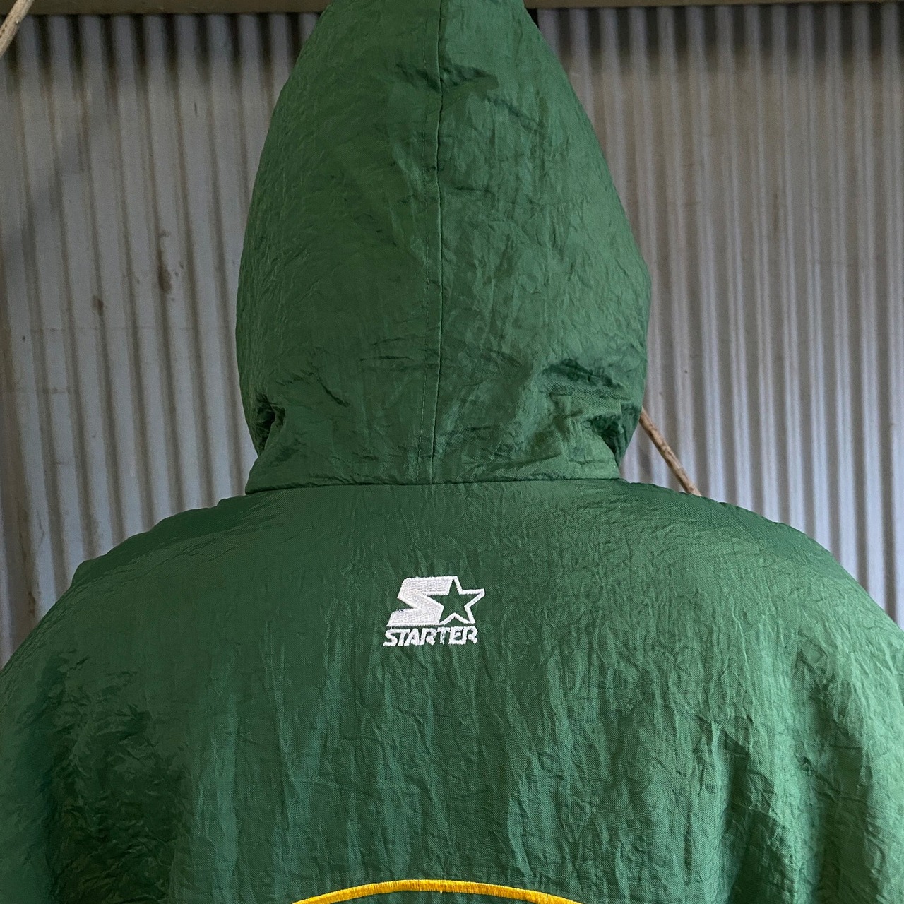 90年代 NFL PACKERS パッカーズ 刺繍 中綿 スタジャン ナイロン 