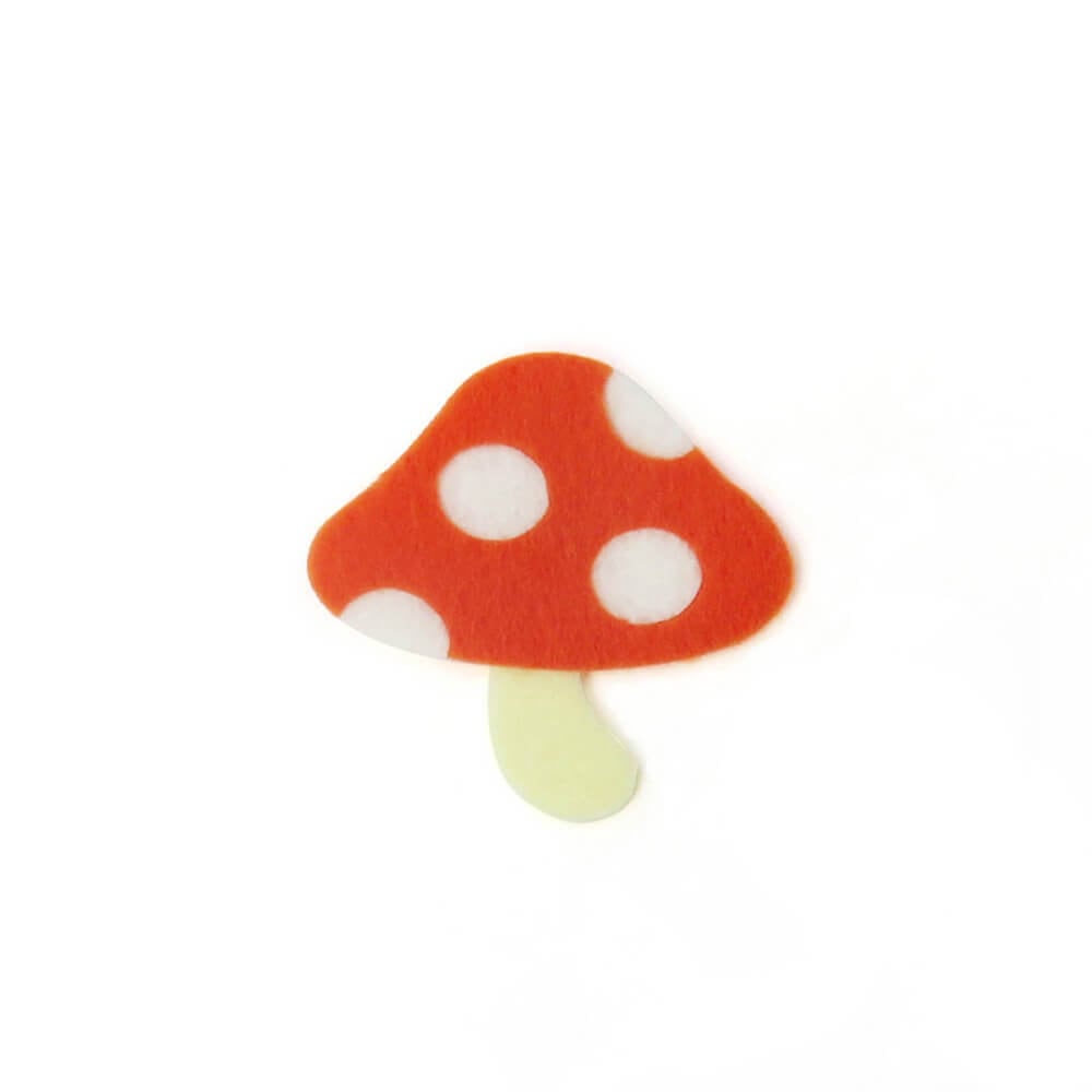 アイロン接着 フェルト アップリケ（キノコ） | アップリケ・ワッペン