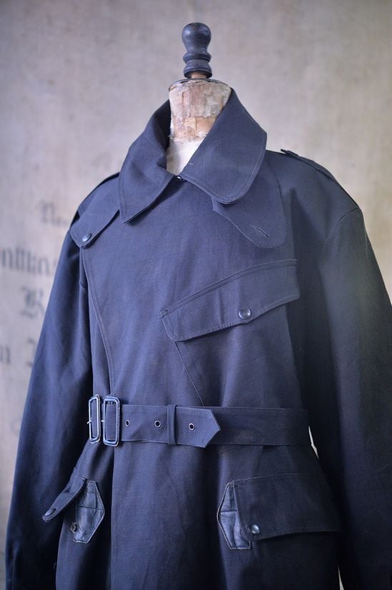 Vintage Dispatch riders coat black color. | EXTRA'S GARMENT SUPPLY
