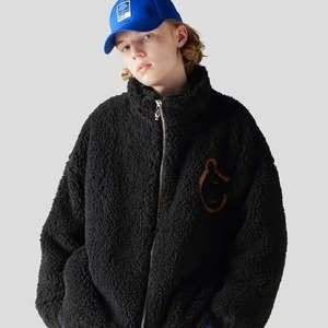 SALE 送料無料【HIPANDA ハイパンダ】メンズ エコファー ジャケット  MEN'S FAUX FUR JACKET / BLACK