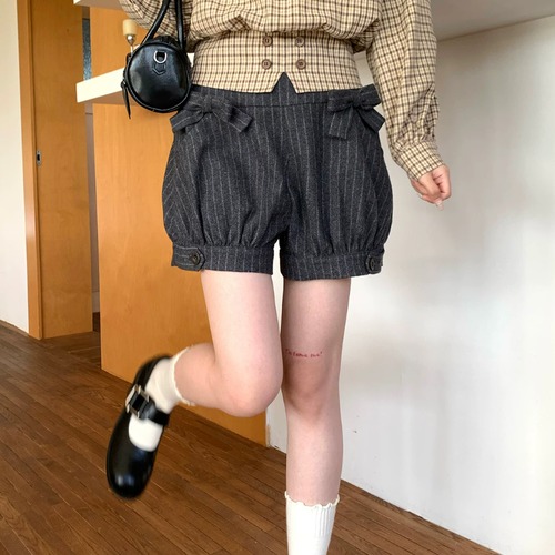 ストライプリボンバルーンショートパンツ ・79071