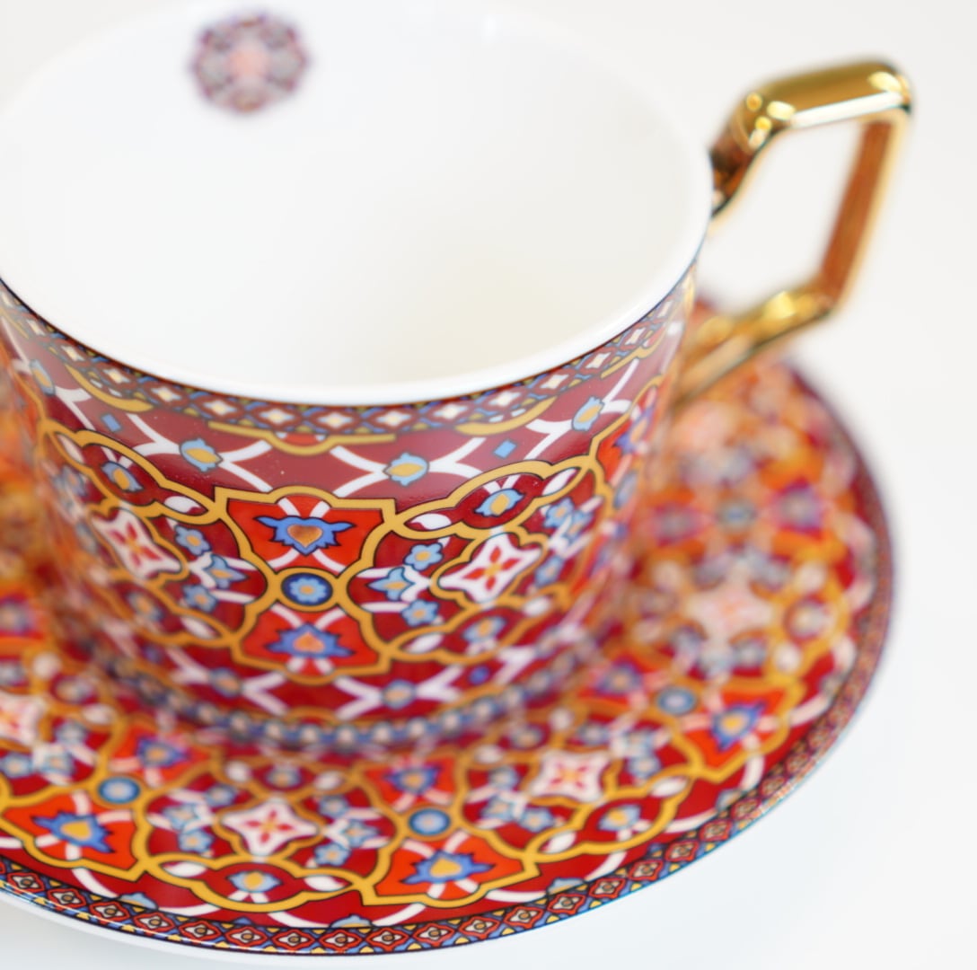 モロッコ雑貨 ティーカップ3色セット