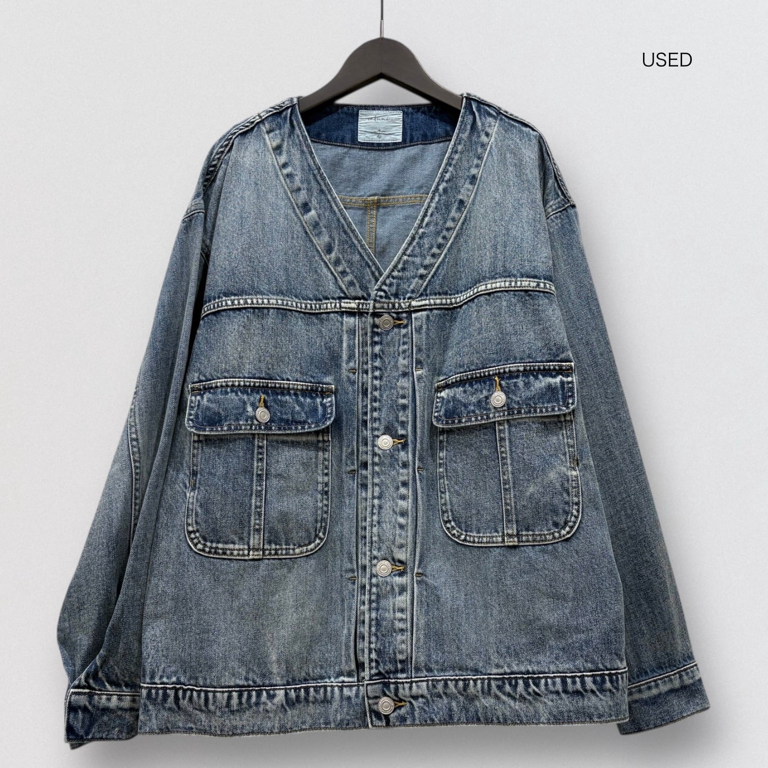 cafune V-neck over size denim jacket | CoCo Cuore