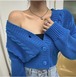 【秋冬新作】ファッション/人気セーター♪アカ/ブルー/グリーン3色展開◆