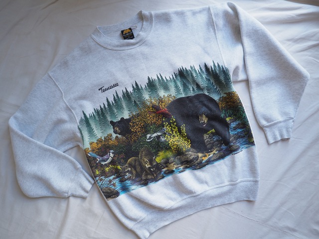 1990’s USA HILLER Tennessee Bear Print Sweatshirt／M