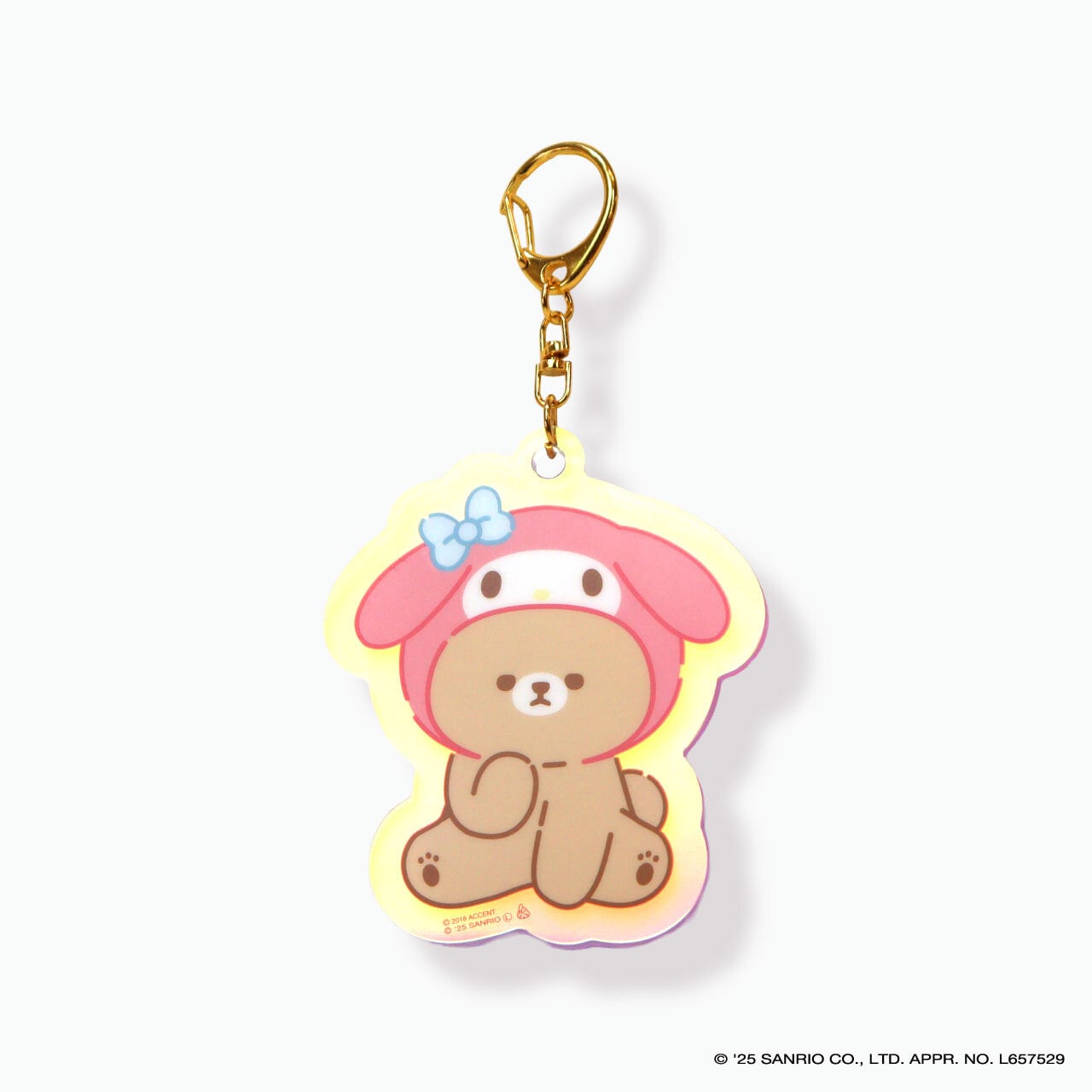 【mof】Sanrio characters x mofmofriends なかよしオーロラアクリルチャーム MY MELODY×クマ / MFS007-6