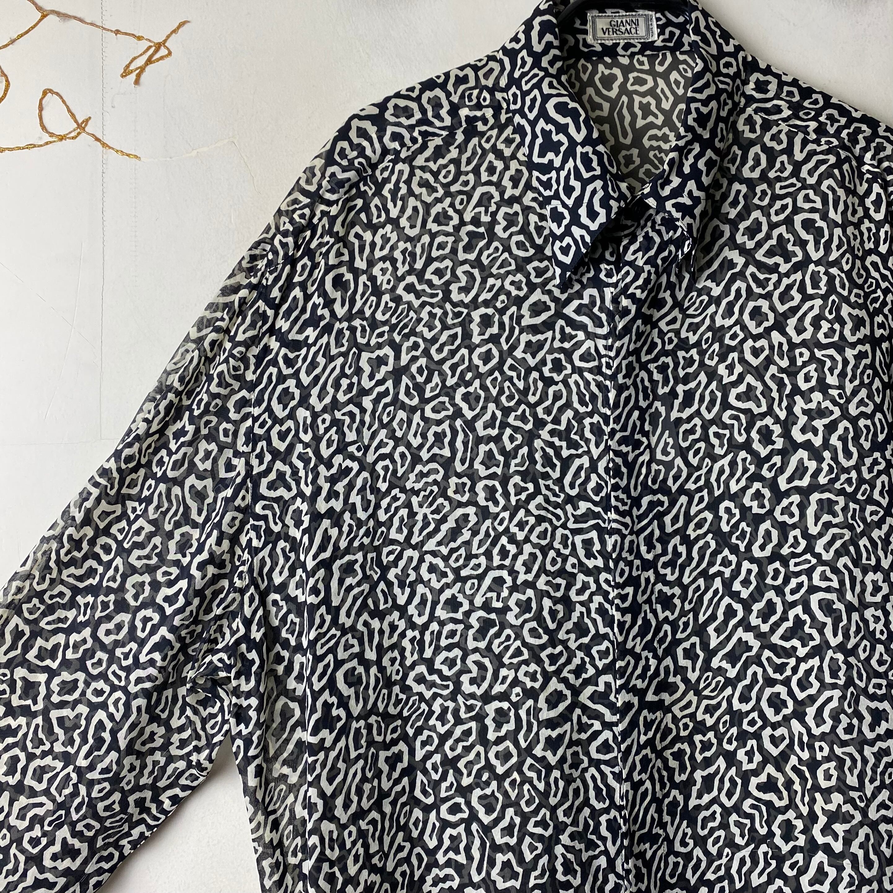 vintage GIANNI VERSACE see-through shirt | NOIR ONLINE