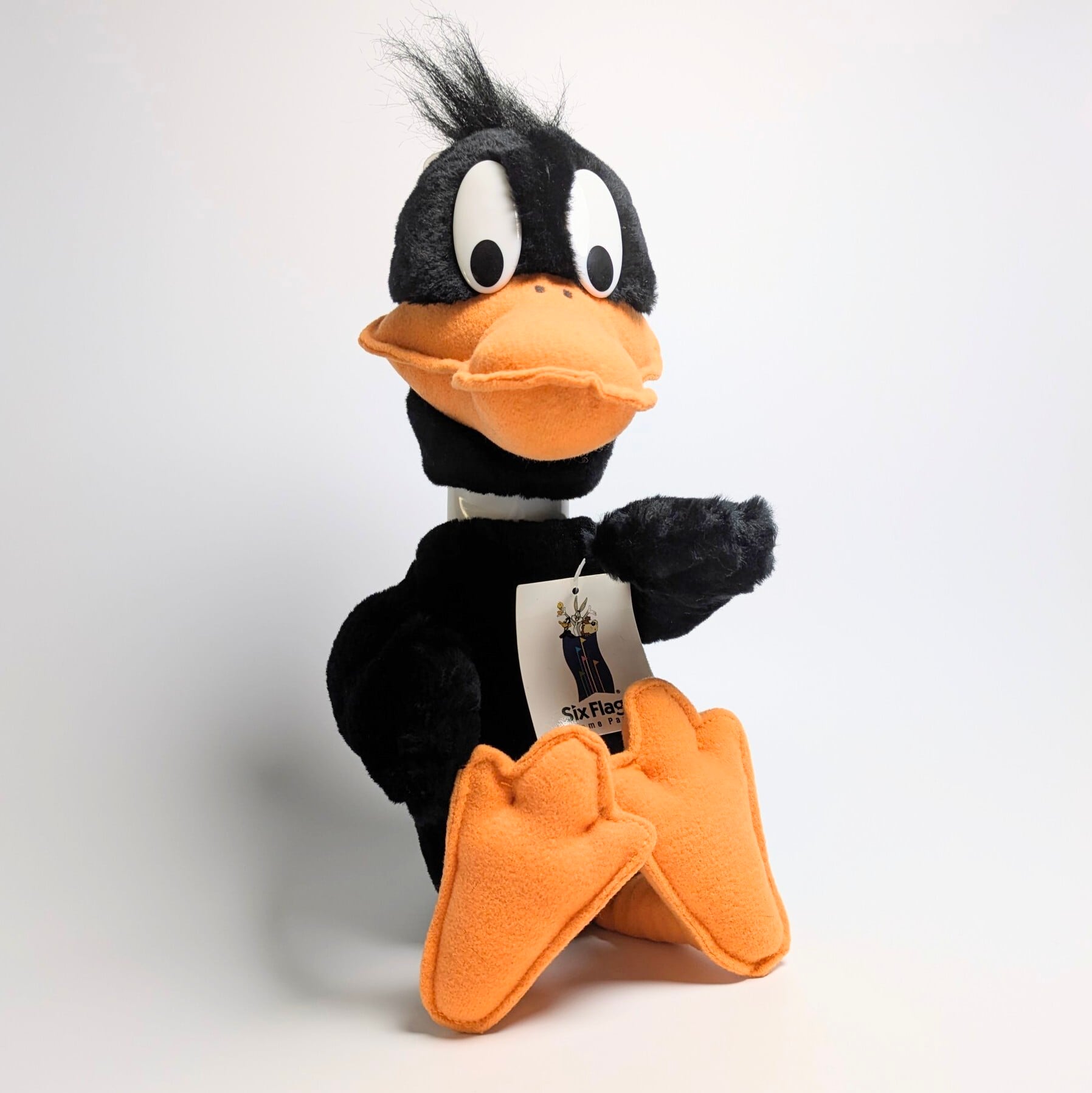 ☆VINTAGE 1994☆【 Looney Tunes ( ルーニーテューンズ ) 】 ダフィー・ダック Six Flags Theme Parks 限定 / ぬいぐるみ / プラッシュ 〚アメリカン雑貨 アメトイ〛