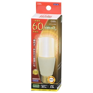 【在庫のみ】LED電球 T形 E26 60形相当 電球色 LDT7L-G IG92 06-3747 OHM オーム電機