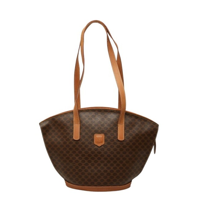 セリーヌ マカダム ハンドバッグ トートバッグ ブラウン PVC レザー レディース CELINE 【中古】