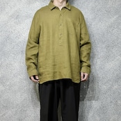 linen pullover shirt khaki